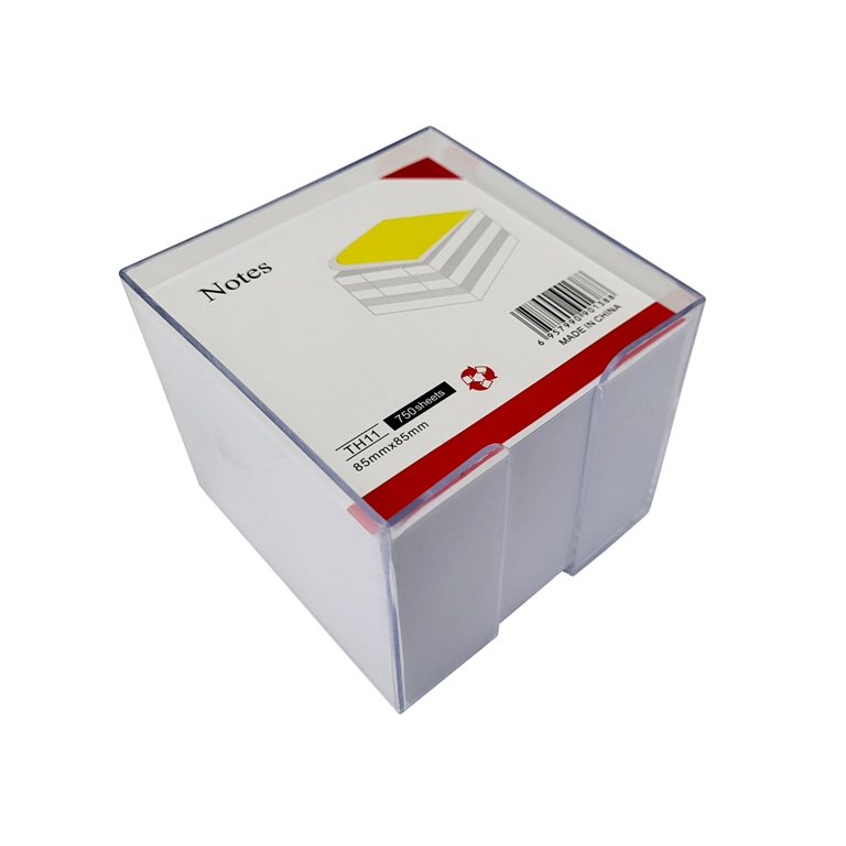 Cub notite hartie alba cu suport