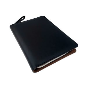 Agenda nedatata A5 tip gentuta cu fermoar neagra
