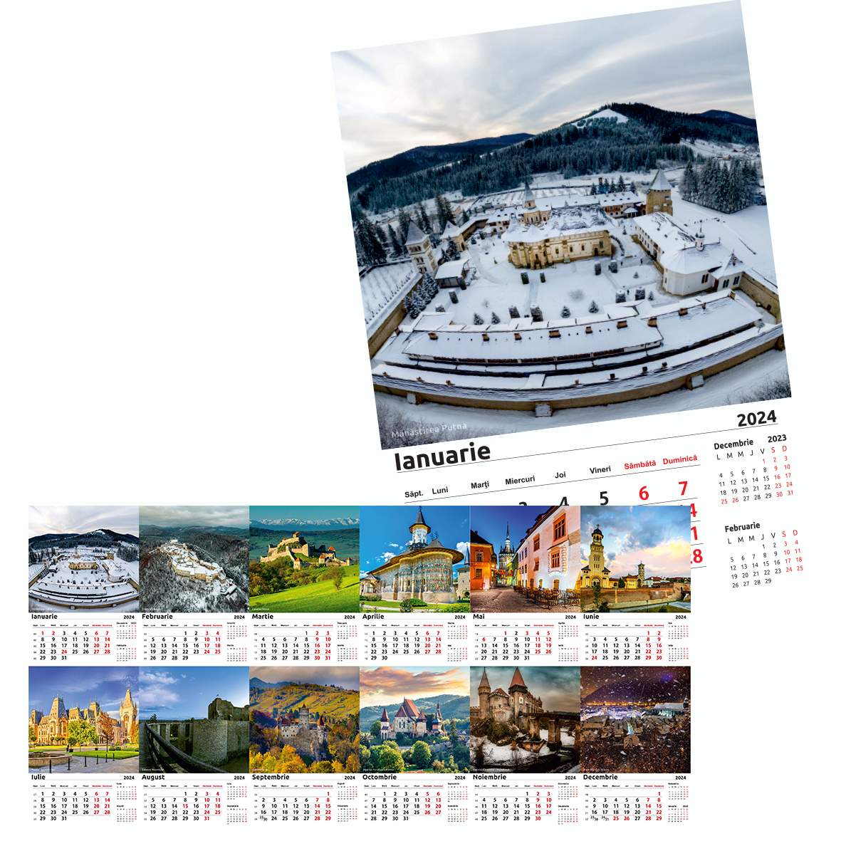 Calendar perete 2024, Romania