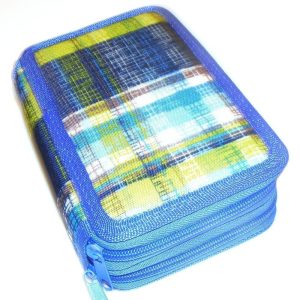 Penar 2 fermoare, textil echipat, albastru