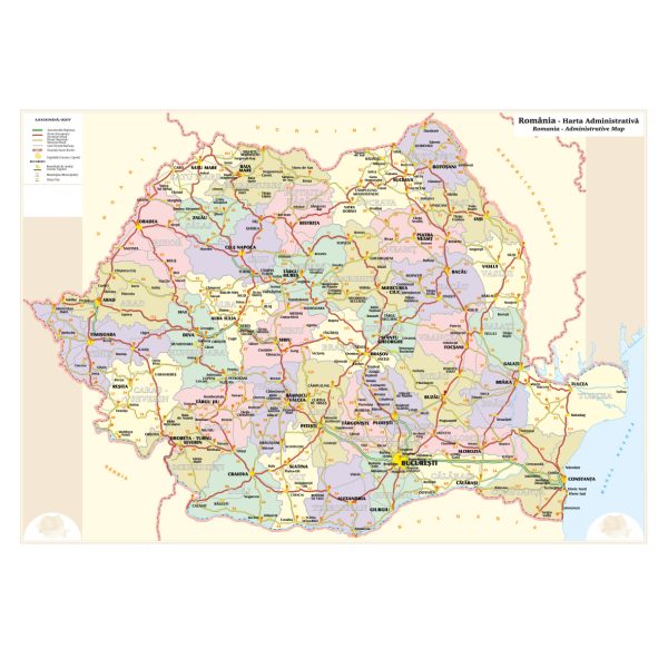 Harta dubla A3 Romania