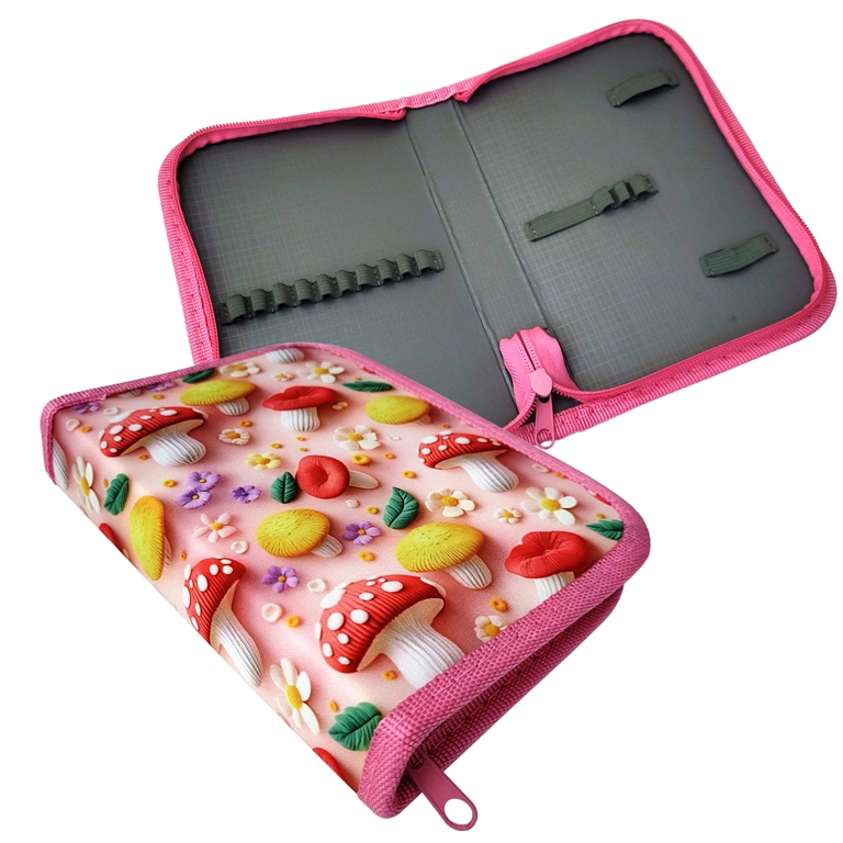 Penar 1 fermoar neechipat roz cu ciuperci